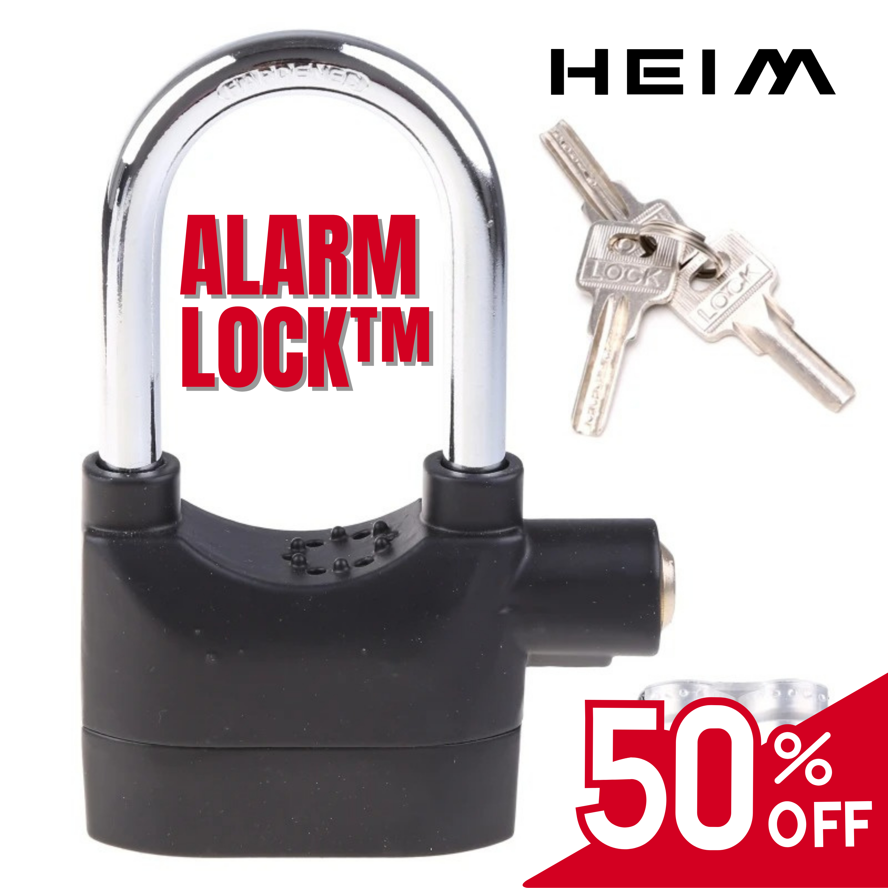 Alarm Lock™ - Candado Alarma para Motos, Puertas, Negocios y Más